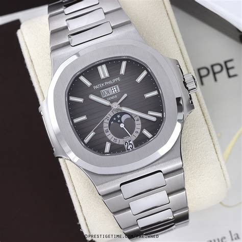 patek philippe nautilus moonphase steel|Patek Philippe annual calendar moonphase.